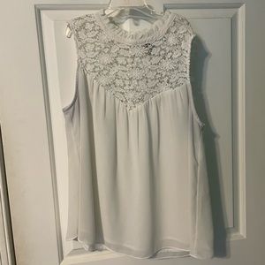 White Charlotte Russe Sleeveless Blouse